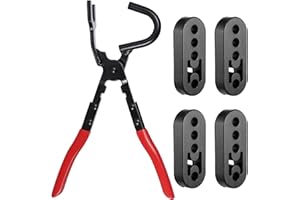 TIDEME Exhaust Hanger Removal Tool Pliers with 4 PCS Hanger Rubber Kit - Universal Exhaust Insulators Muffler Hangers Removal Tool Set (5pcs)