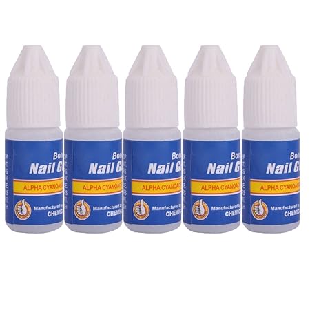 SODIAL(R) 5 x 3g Pro Manikuere Nagel Kunst Faelschte Nagel Gel Kleber