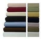 Attached Waterbed Solid Sheets King/California King Size 600TC 100% cotton- Black