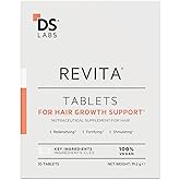 DS Labs for Men & Women Revita Hair Density Support Tablets - Daily Hair Wellness Supplement with Biotin, Zinc, Iron, Vitamin D, Magnesium & Melatonin, 30 Tablets