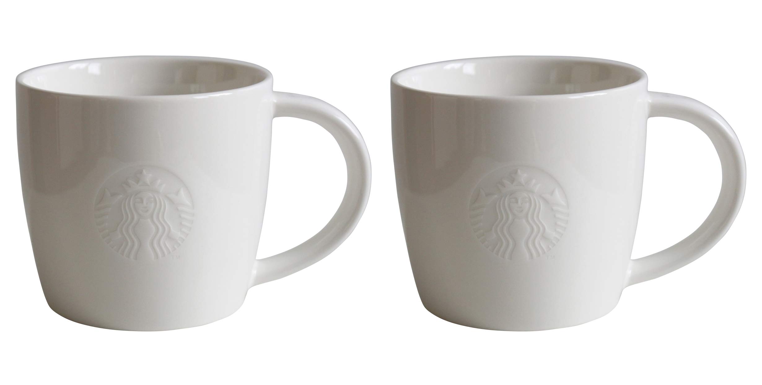 STARBUCKS Mug Tall Fore Here Series White Collectors Set Variations Tall Short - 2 - Tall/12oz/355ml
