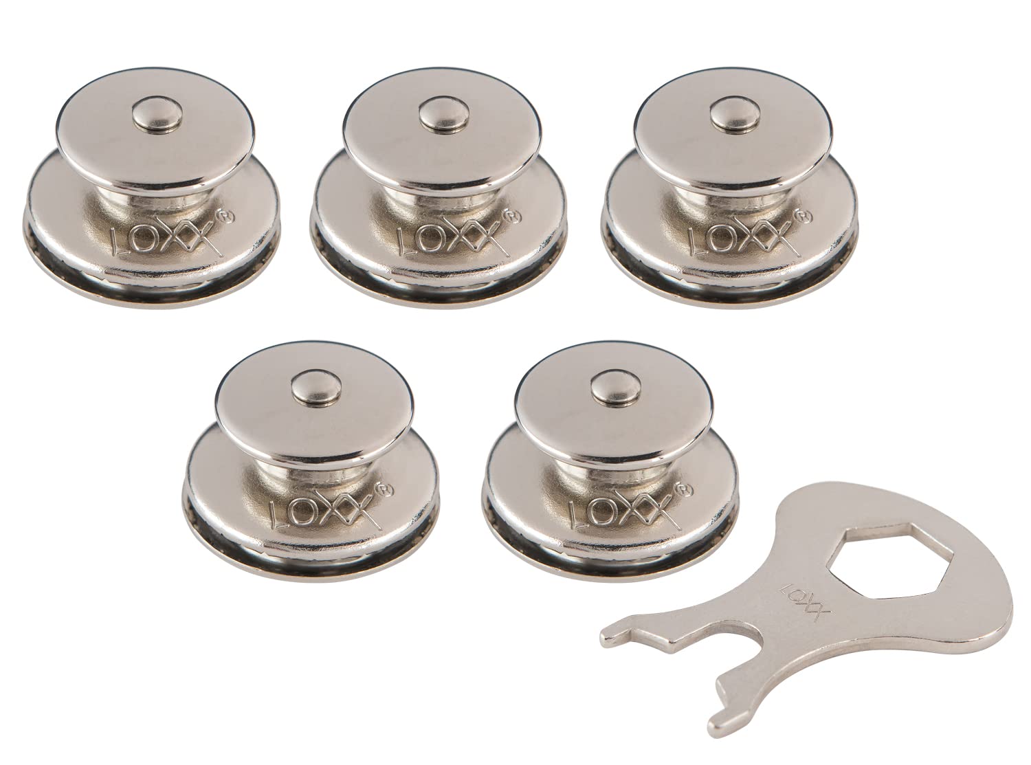 New Marine Loxx Set of 5 Tops + Keys: Waterproof, Universal Fit for Boats, Yachts, Trailers, Kayaks, Surfboards, Inflatable Boats: Quick-Release Fasteners: 15 mm x 19.5 mm
