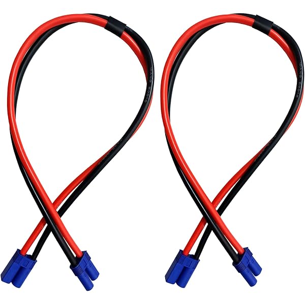LIXINTIAN EC5 Connector Extension Cord - 14AWG Wire, 1 Meter (3.28ft) For RC ESC LIPO Battery, Gold Plated Male/Female