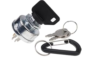 DVPARTS Starter Ignition Key Switch 128010 1-543070 83-0020 48798 Compatible with ExMark, Scag, Toro, Bobcat, Bob Cat, Bunton, Jacobsen, Ransomes, Ryan, Steiner, Mowers