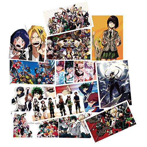 My Hero Academia Anime Cartoon Laptop Stickers Waterproof Skateboard Pad MacBook Car Snowboard Bicycle Luggage Decal 50pcs (My Hero Academia)
