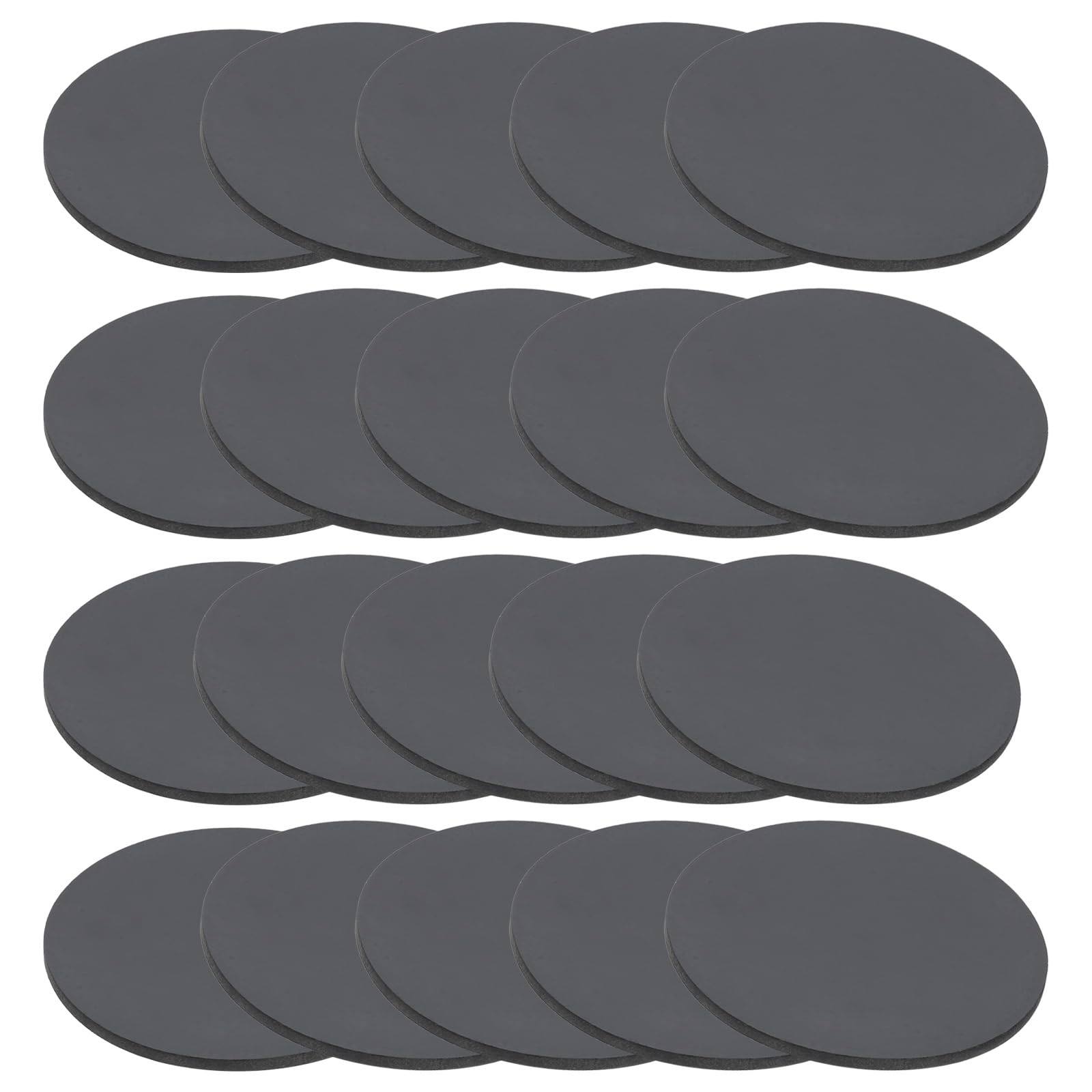 PATIKIL Rubber Solid Discs Washers, 20 Pcs 85mm OD x 3mm Thick Rubber Round Gasket Pad Bushings Spacer Washer for DIY Gasket Craft, Black