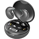 Nsiucion Wireless Sleep Earbuds, Comfortable Invisible Mini Sleeping Headphones for Side Sleepers, Noise Cancelling IPX4 Waterproof Bluetooth 5.3 Earphones for Sleeping Running Workouts (Black)