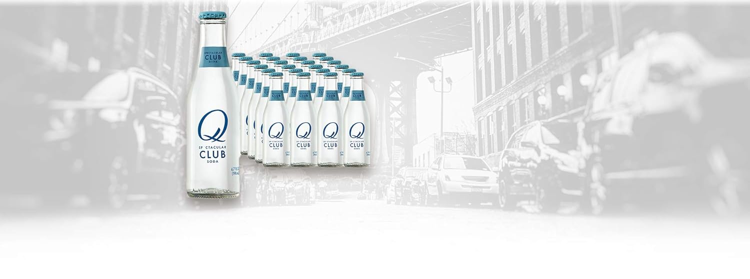 Q Mixers Club Soda, Premium Cocktail Mixer, 6.7 oz (24 Bottles)