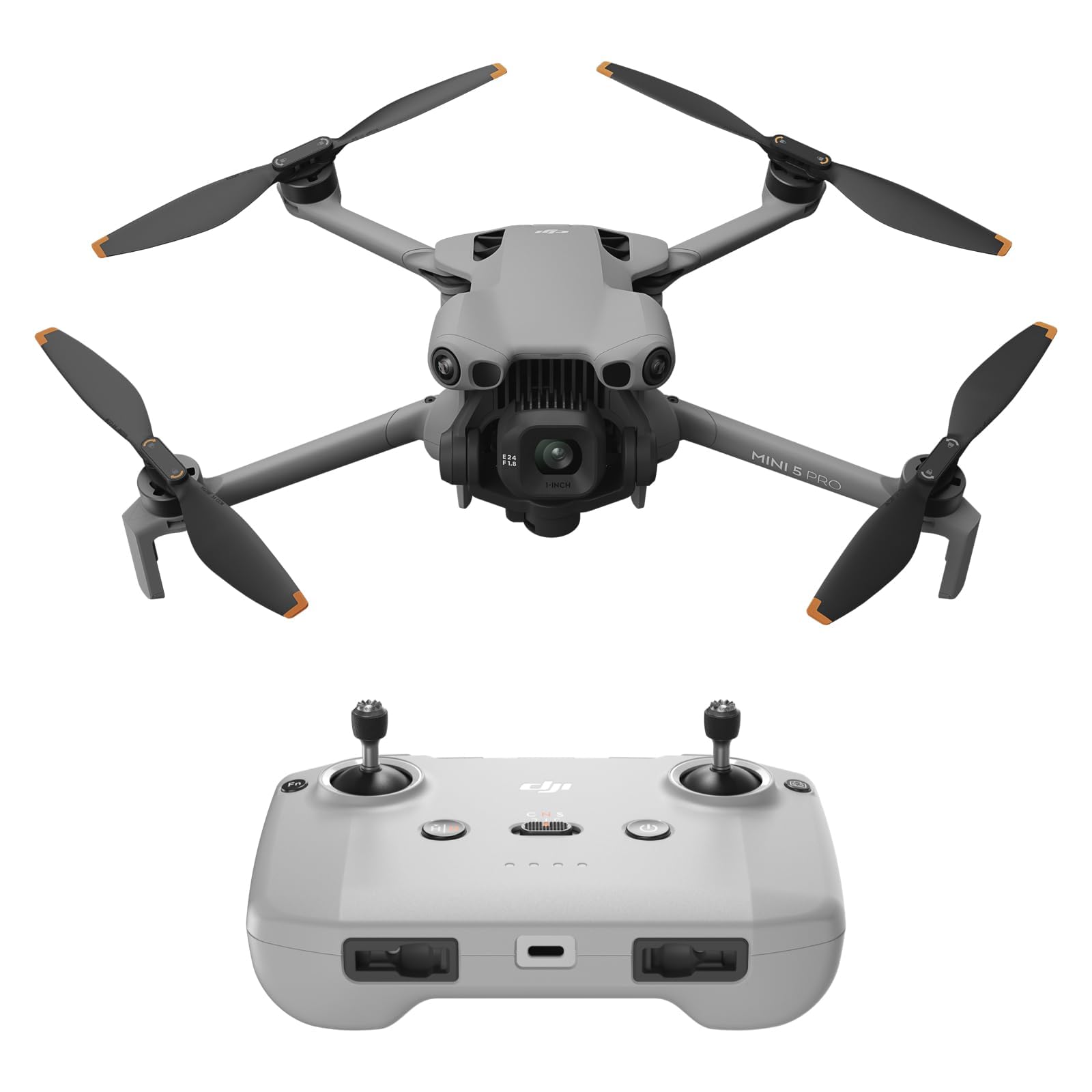 DJI Mini 5 Pro, drone ultraleggero e pieghevole con fotocamera, CMOS da 1 pollice, rilevamento omnidirezionale degli ostacoli, ActiveTrack 360°, drone 4K per principianti, C0