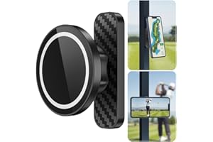 AISIKA Magnetic Golf Cart Phone Holder Compatible with MagSafe iPhone and Android Fits EZGO, Club Car, Yamaha, Icon, Golf Cart Accessories Gifts for Men Women Golfers