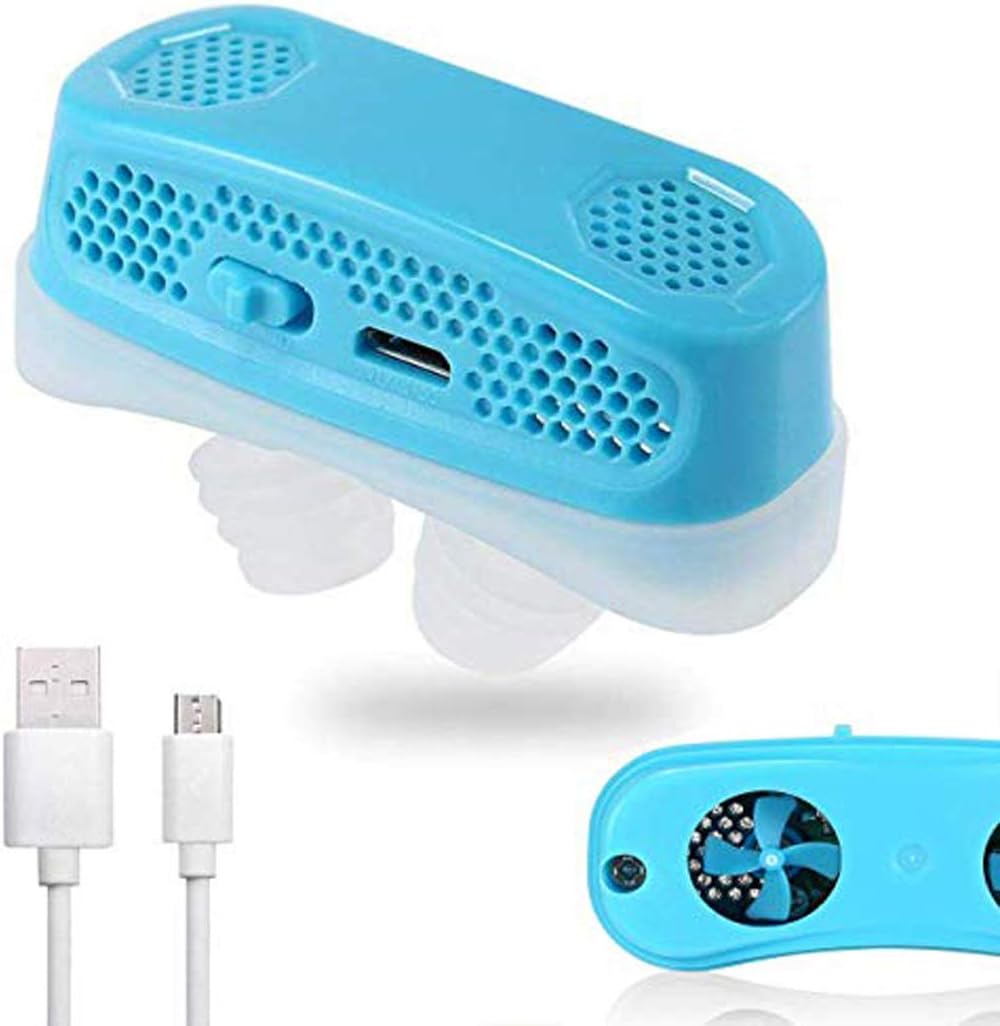 3 in 1 Snore Stopper,2019 Automatic Snore Stopper & Air Purifier Filter, Snoring Solution, Sleeping Breath Aids, Nasal Dilator Nose Vents Plugs for Easing Breathing and Comfortable Sleep (Bule)