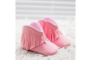 Baby Cowboy Tassel Boots Infant Girls Boys Cozy Warm Snow Boots Winter Baby Girl Shoes Non-Slip Crib Shoes for Newborn Toddle