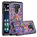 Wydan Case Compatible for LG V20 - Slim Hybrid Hard Impact Shockproof Heavy Duty Phone Cover - Rainbow Flower