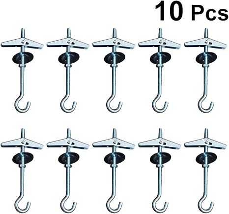 Yardwe 10pcs Carbon Steel Plasterboard Ceiling Wall Spring Toggle