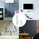 Elezenioc Round Cable Clips 6mm 100Pcs Wall Nail Clips White view 3