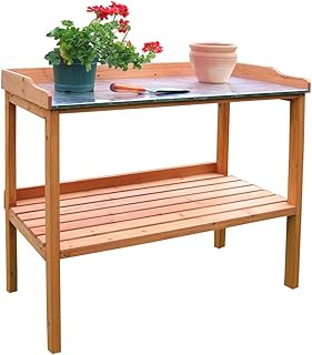 Habau 698 Pflanztisch mit verzinkter Arbeitsplatte, 98 x 48 x 95 cm