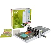 AccuQuilt GO! 55100H Fabric Cutter Starter Set, Portable Design | Includes Die with 3 Shapes, Cutting Mat, and Quick Start Guide. Cuts Up to 90% Faster Than Scissors or Rotary