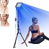 Full Body Tanning Lamp with Stand, 96 LEDs At-Home Tanning Light | 15" to 61" Adjustable Height &amp; 360&deg; Rotation, Professional Indoor Bronzer for Face &amp; Body, Built-in Timer for Even Tan