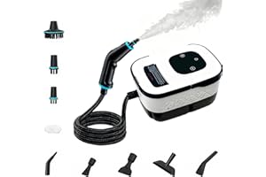 GIINOVA High Pressure Steam Cleaner Portable, 42oz Water Tank, 20s Fast Heat, 6 Settings & 4 Bar, Multi-Surface for Kitchen Floor Window Car Toilet, Home Use (White)