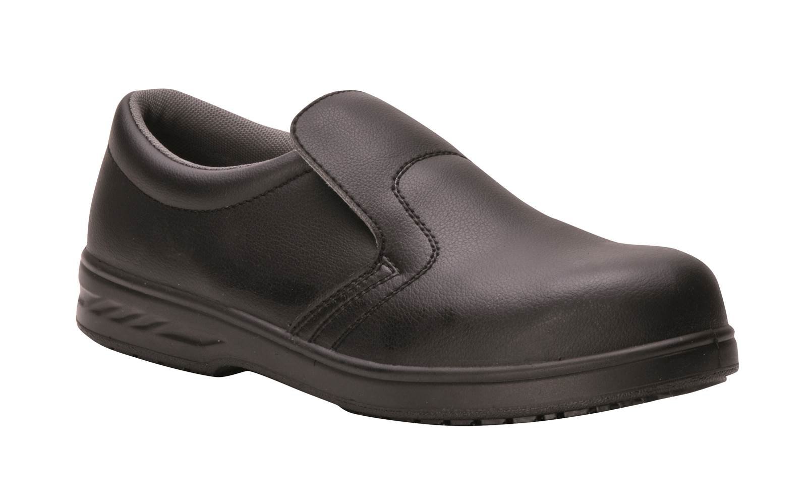Portwest FW81 Water Resistant Steelite Slip On Safety Shoe S2 Black, 39