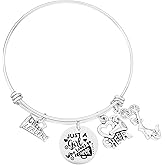 HUTIMY Cheerleading Gift for Cheer Team Women Bracelet Present Ideas Teens Cheerleading Bracelets Cheer Bracelet