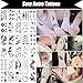 120 Sheets Fake Tattoos Temporary Tattoo Stickers for Women Men Girls Kids Tiny Black Flower Word Sexy Temp Tattoos Small Body Art Decal Designs for Face Hand Neck Wrist Arm Back Chest Decorations