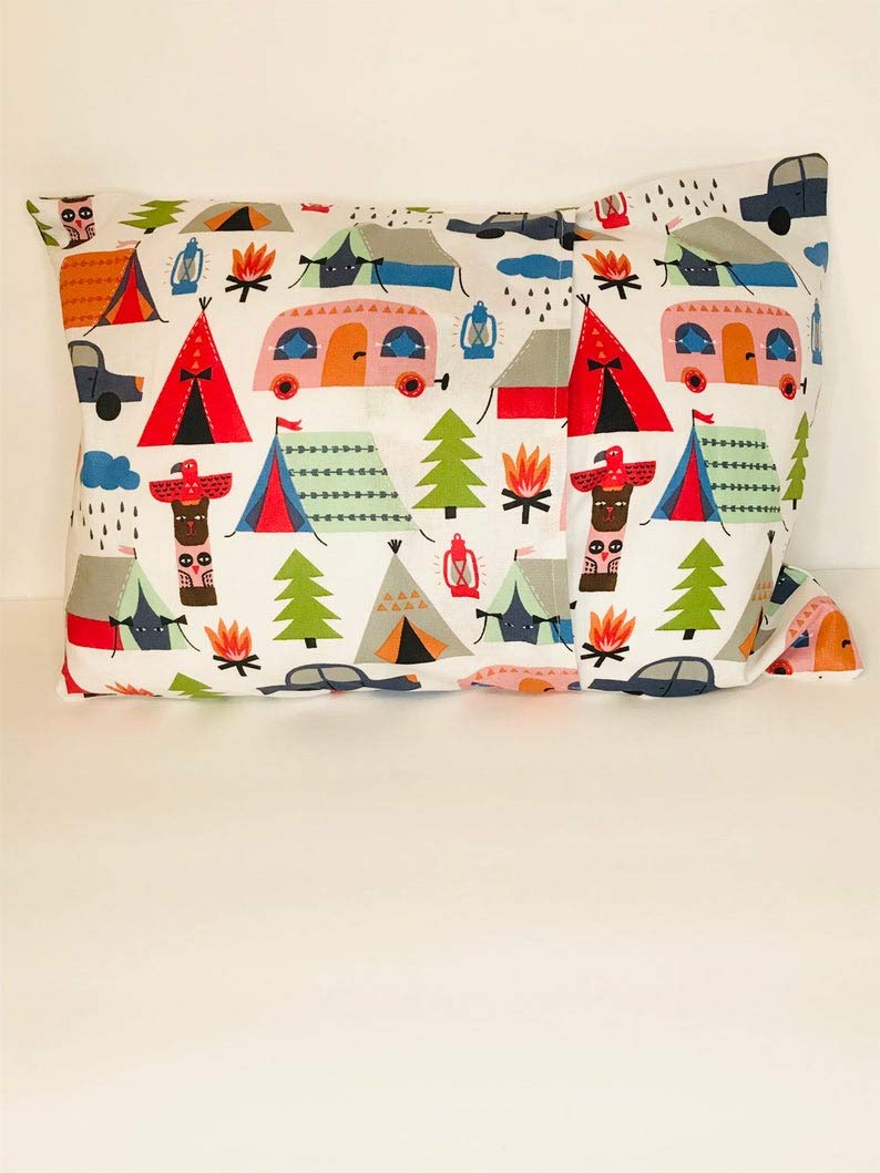 Camping Pillow Cases Travel 12"x16" Cotton Camper Tent