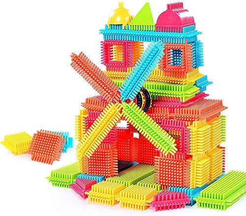 3D Building Blocks, Sacow Toddlers Kids150pcs Bristle Shape Building Blocks Toy Playboards