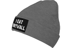 I Eat Drywall Winter Beanie Hat for Men Women Daily Knit Cap Warm Soft Stylish Skull Caps for Cold Weather Deep Heather