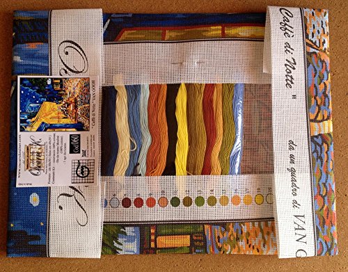 Needlepoint Kit "Van Gogh Cafe Terrace at Night" 19.3"x15" 49x38cm. printed canvas cod K60