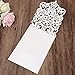 Doris Home Vertical Ivory Classic Style Wedding Invitations Cards Custom with Rhinestone & Laser Cut Flower (50)