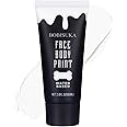 BOBISUKA White Face Body Paint, Water Based Face Painting for Art Theater Halloween Party Cosplay Clown SFX Makeup for Women Adults, Non-Toxic Washable