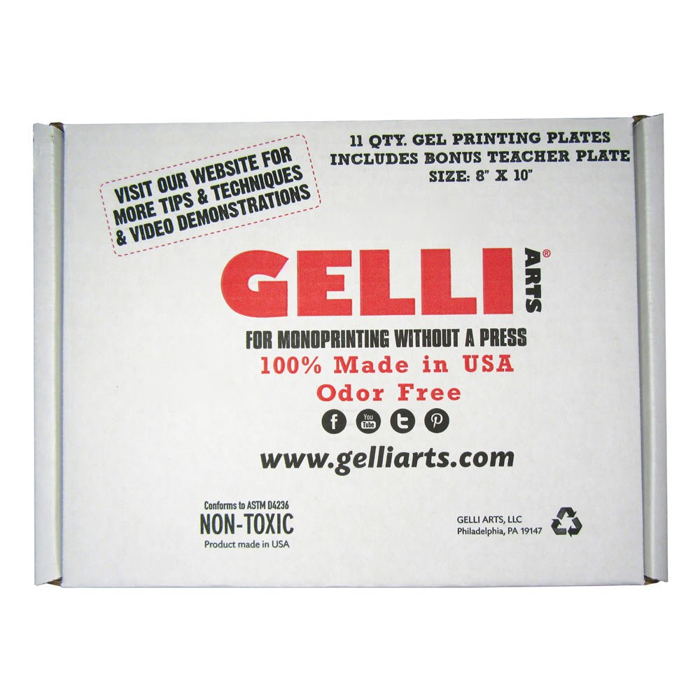 Gelli Arts® 8" x 10" Gelli® Class Pack – 11 Gel Printing Plates – Non-Toxic and Reusable