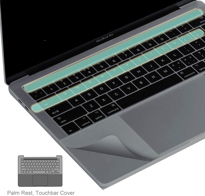 3in1 Palm Rest Protector Trackpad Cover Touch Bar Skin