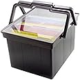 Advantus TLF2B Companion Portable File Storage Box, Legal/Letter, Plastic, Black