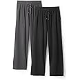 DAVID ARCHY Men's Pajama Pants Cotton Comfy Sleep Bottoms, Lightweight Lounge Pants with Pockets Soft Sleepwear PJs, 2 Pack