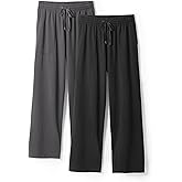 DAVID ARCHY Men's Pajama Pants Cotton Comfy Sleep Bottoms, Lightweight Lounge Pants with Pockets Soft Sleepwear PJs, 2 Pack