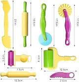 nuoshen 20 Pcs Clay Dough Tool Kit Plastic Modelling Tools Set Kids Random Color view 3