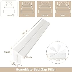 Homemate Twin Size 39" Foldable Bed Wedge Pillow