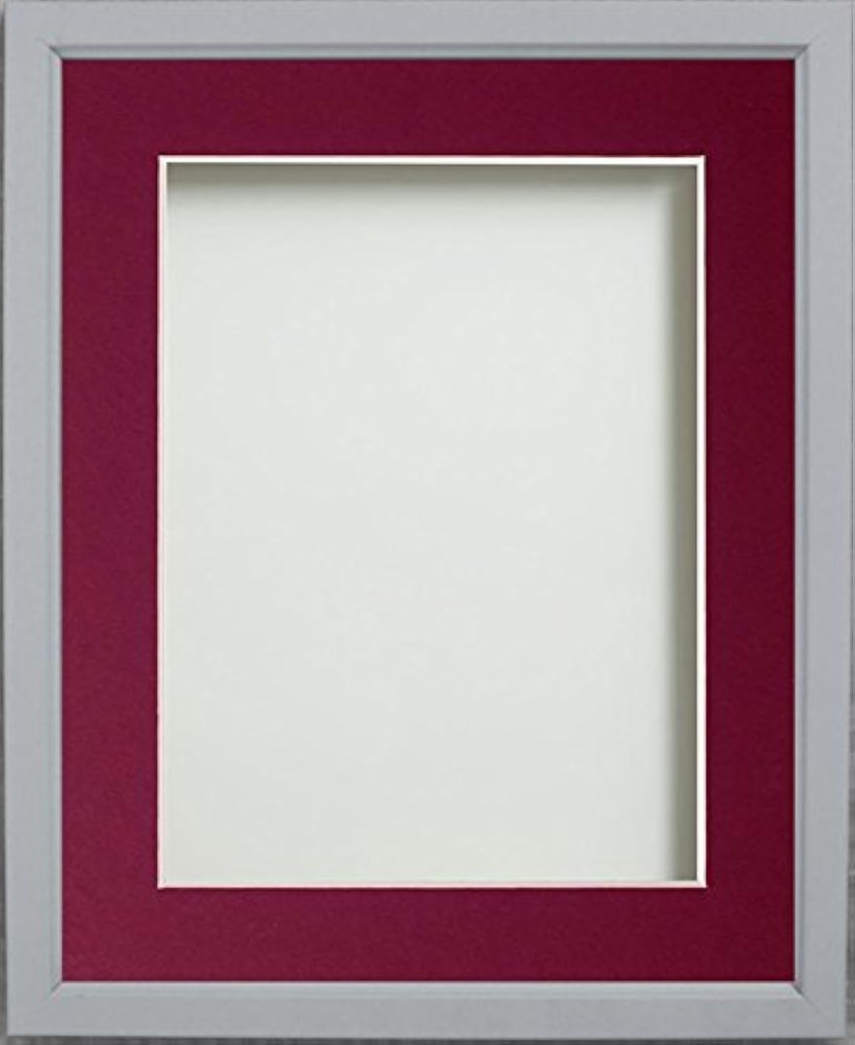 Frame Company Drayton Range 10 x 8-inch Grey Picture Photo Frame with Plum Mount For Image Size 6 x 4-inch