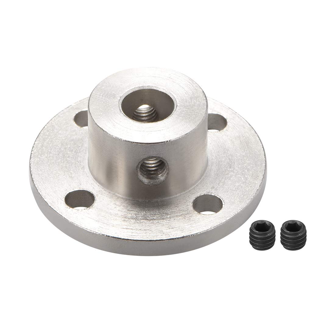 sourcing map 7mm Inner Dia H13*D16 Rigid Flange Coupling Motor Guide Shaft Coupler Motor Connector for DIY Parts