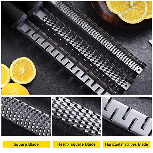 FOCCTS 3 Packs Citrus Lemon Zester Cheese Grater Stainless Steel Razor-Sharp Kitchen Rasp Grater Dishwasher Safe, Bonus Cleaning Brush - Thumbnail 3