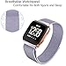 hooroor for Fitbit Versa Bands Women Men Small Large, Milanese Loop Stainless Steel Metal Sport Replacement Bracelet Strap with Magnet Lock Wristbands for Fitbit Versa Smart Watch (Lavender, Small)