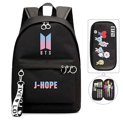 Large Capacity BTS Backpack Bookbag with Pencil Case Dominican