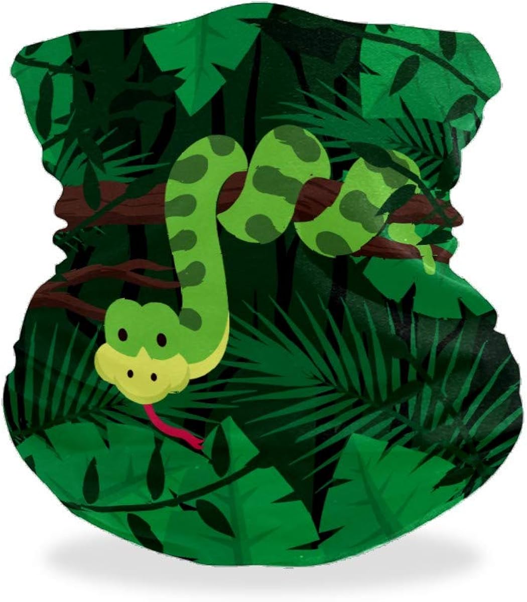 Anaconda On Forest Branch Bandana Face Mask for Dust Wind UV Sun