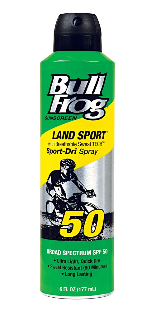 Bullfrog Sunscreen Land Sport-Dri Spray SPF50, 6 oz
