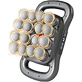 Back Massager for Relief Deep Tissue with Heat, 16 Heads Hands-Free Electric Back Massager, with 9 Modes & 9 Levels Deep Tissue Massage Gun for Pain Relief, Portable for Home & Office Use
