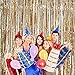 UTOPP 2 Pack Foil Fringe Curtains Photo Backdrop Party Decorations, 3ft x 8 ft Shiny Metallic Tinsel Party Door Curtain Photo Booth Props for Birthday Wedding Party Decor (gold champagne)