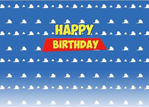 写真背景 4 トイストーリー 7x5 ネイビーブルー ステップとリピート雲 写真背景 誕生日 カスタマイズ アンディの部屋 壁背景 子供用 パーティー用 バックペーパー 背景布 通販 Amazon