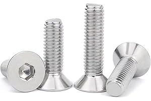 GENERIC M3-0.5 x 15mm Flat Head Socket Cap Screws Countersunk Bolts, DIN7991,Stainless Steel 18-8 (304),Allen Socket Drive,Machine Screws,Metric Fully Threaded Inner Hex Screw Fasteners Bolts 50 Pcs